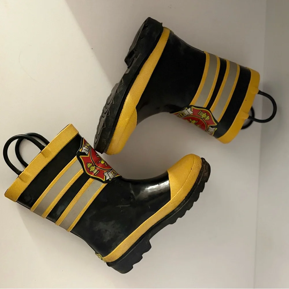 Western Chief Fireman Waterproof Rubber Rain Boots Boys Size 9/10